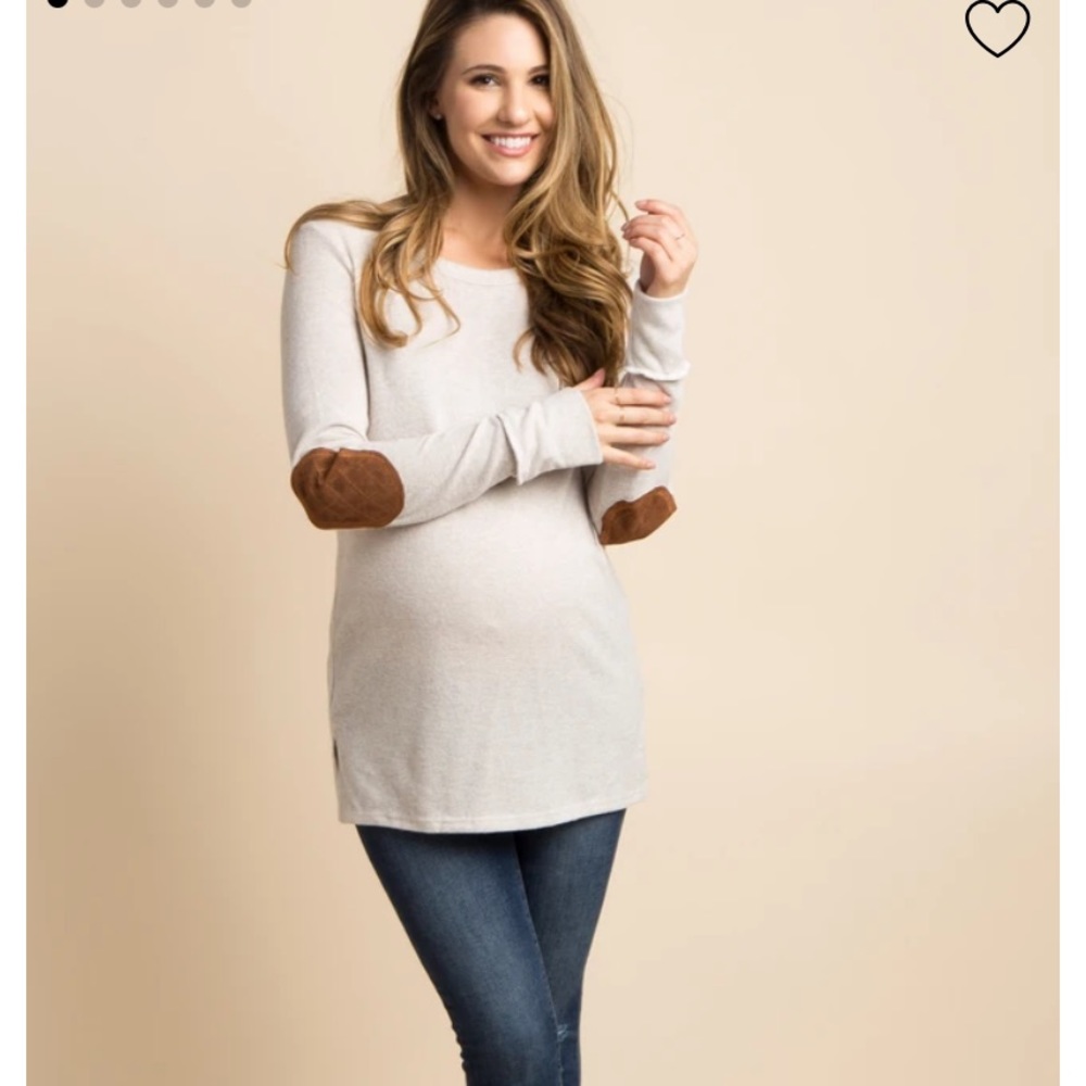 Pinkblush Beige Quilted Elbow medium long sleeve
